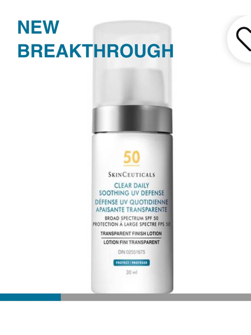 Skinceuticals Clear Daily Soothing UV Defense Sunscreen SPF 50